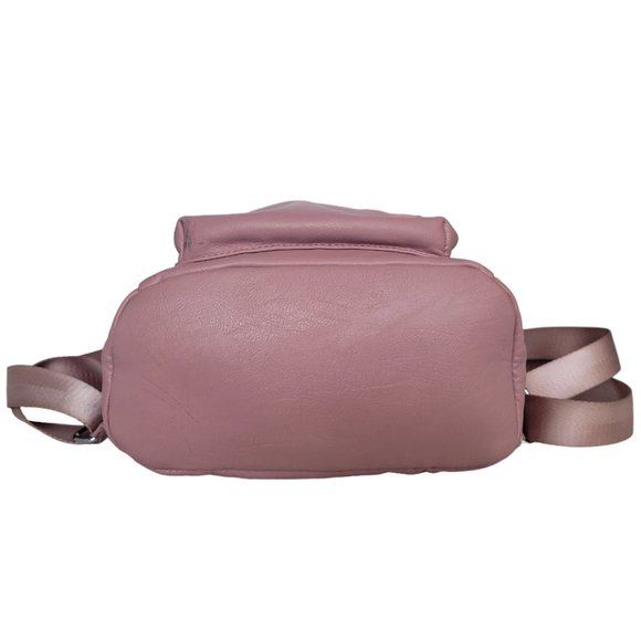 VASCHY Faux Leather Mini Backpack, Lots of Pockets- Pink - Picture 8 of 13